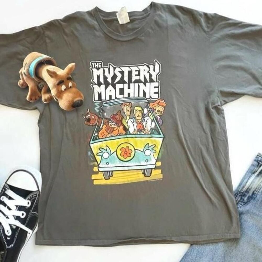 Scooby-Doo Bobblehead Figure & Mystery Machine Graphic T-Shirt Bundle 2XL Cartoo